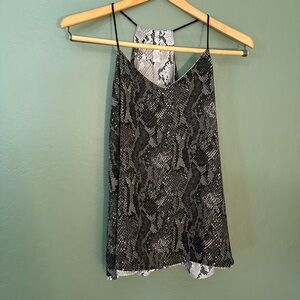 Express Snakeskin Print Halter Cami Top XS